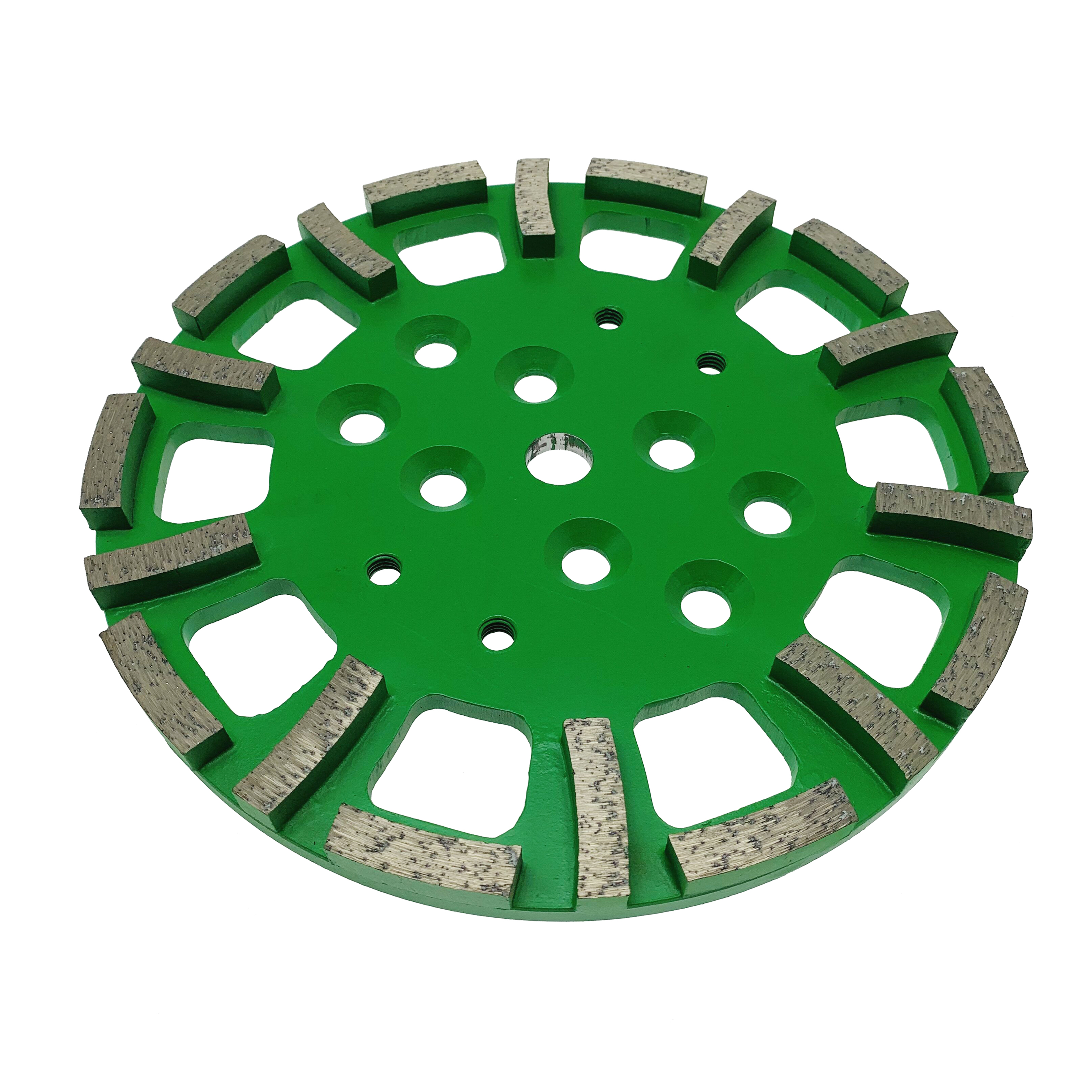 Disco abrasivo de rueda de diamante verde de 250 mm de afilado de 10 pulgadas soldado con plata de primera calidad para piso de concreto mediano