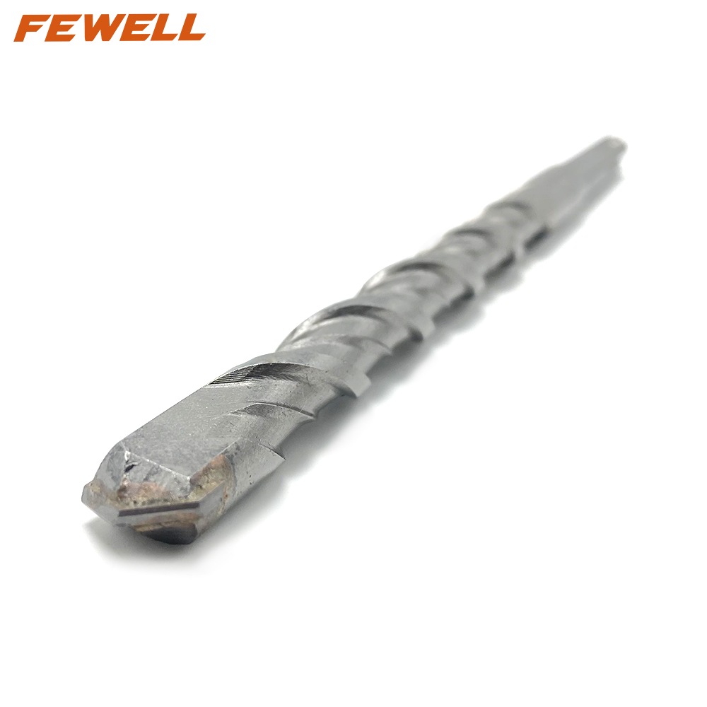 Broca de martillo eléctrico de doble flauta de 14*210mm de punta plana única de carburo SDS Plus profesional para mampostería de pared de hormigón de granito