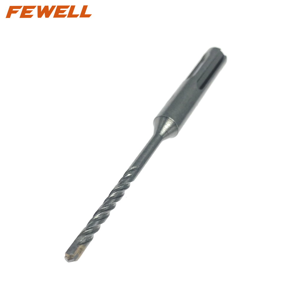 Broca de martillo eléctrico de doble flauta de 4*110mm de punta plana única de carburo SDS Plus profesional para granito de mampostería de pared de hormigón
