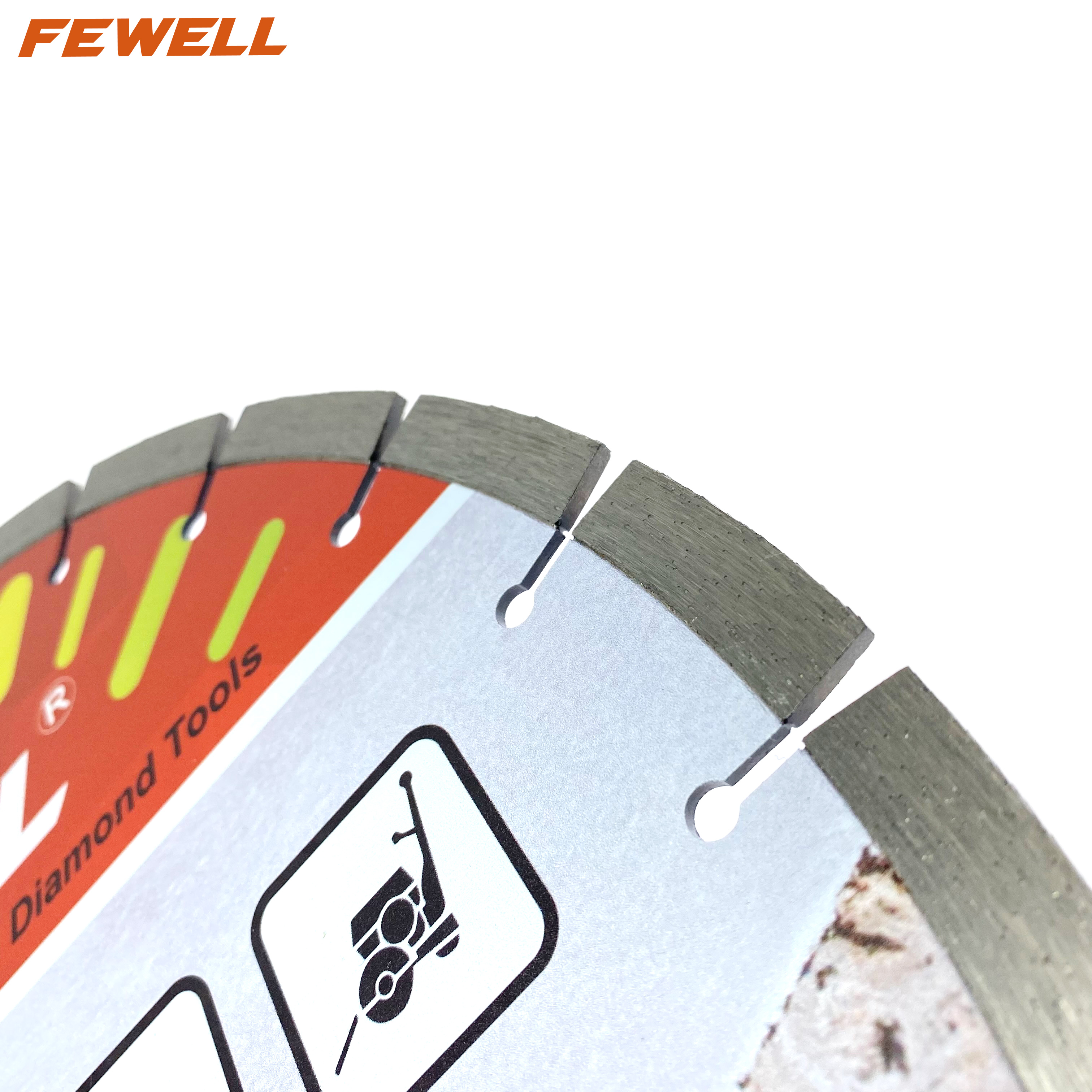 Hoja de sierra de diamante de disco de segmento de 14 pulgadas 350*3,2*12*25,4mm soldada con láser de grado Premium para máquina de corte de carretera de hormigón