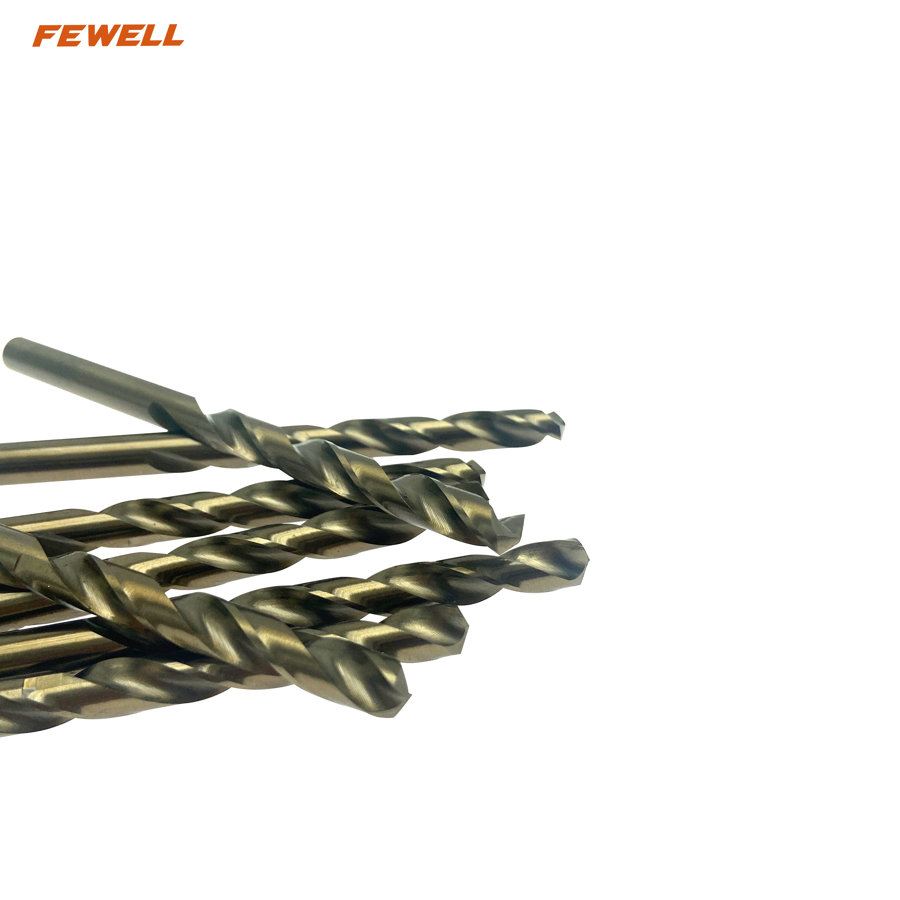 Brocas helicoidales HSS con mango cilíndrico M35 de 6 mm para taladrar metal, acero inoxidable y acero inoxidable