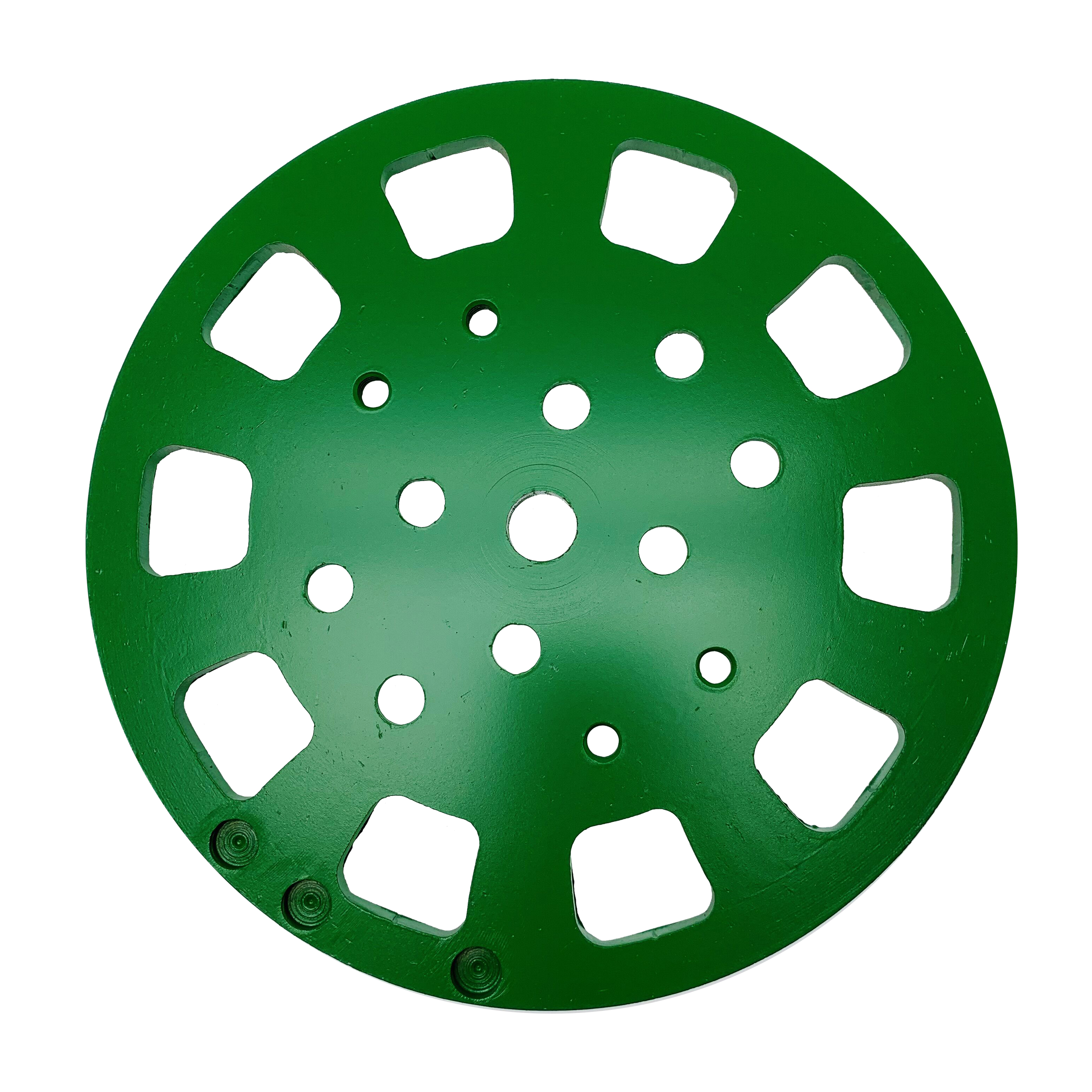 Disco abrasivo de rueda de diamante verde de 250 mm de afilado de 10 pulgadas soldado con plata de primera calidad para piso de concreto mediano