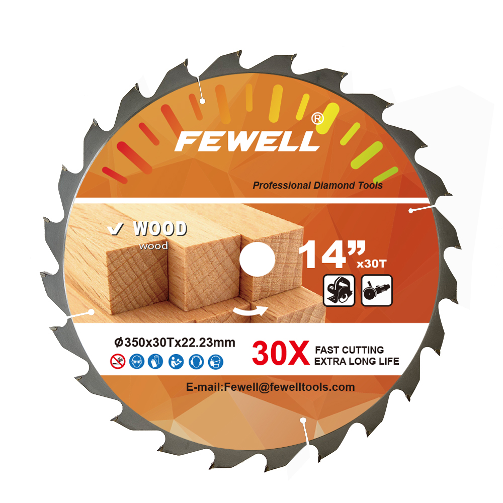 Hoja de sierra circular de 14 pulgadas de alta calidad 350*3,2*30T*25,4 tct para corte de madera