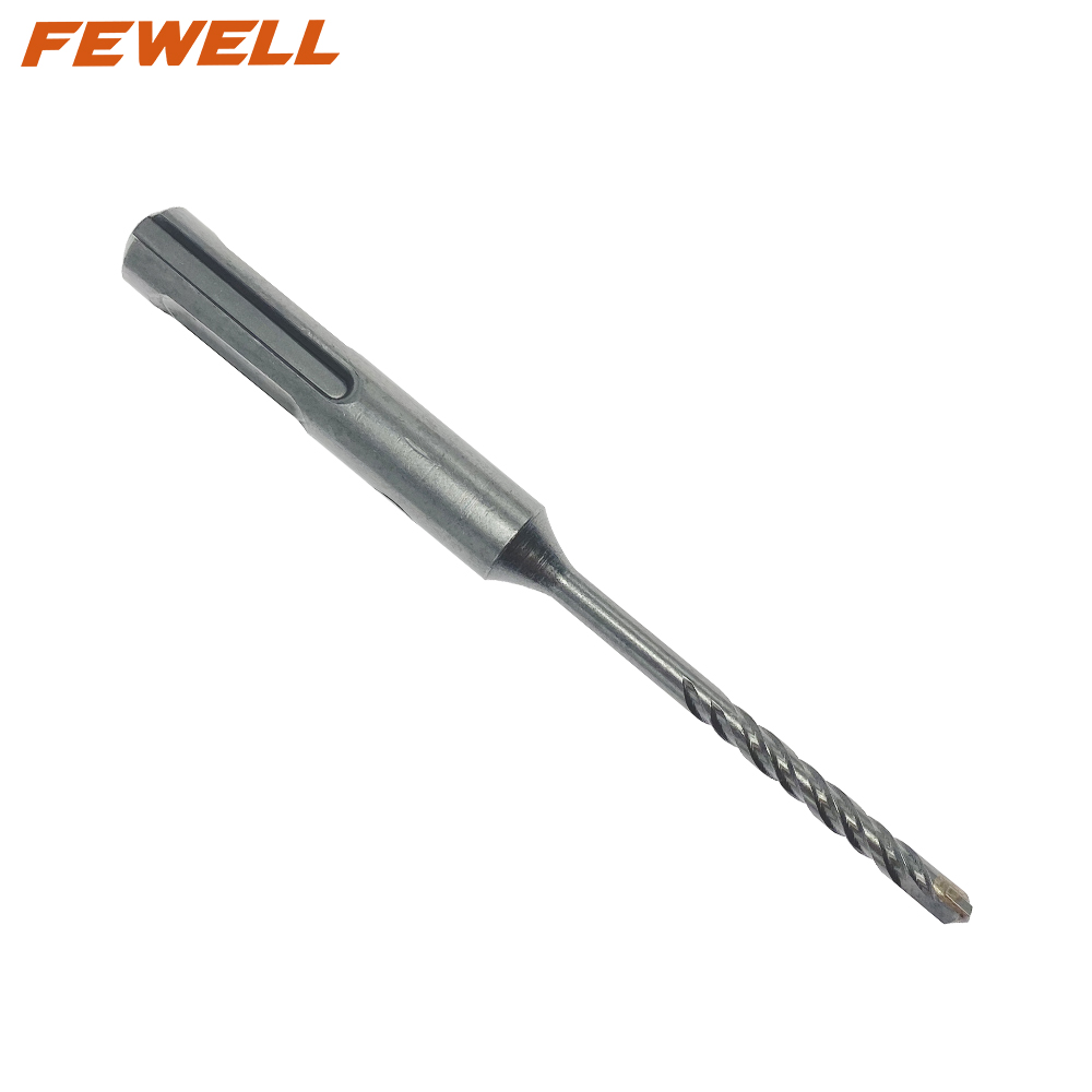 Broca de martillo eléctrico de doble flauta de 4*110mm de punta plana única de carburo SDS Plus profesional para granito de mampostería de pared de hormigón