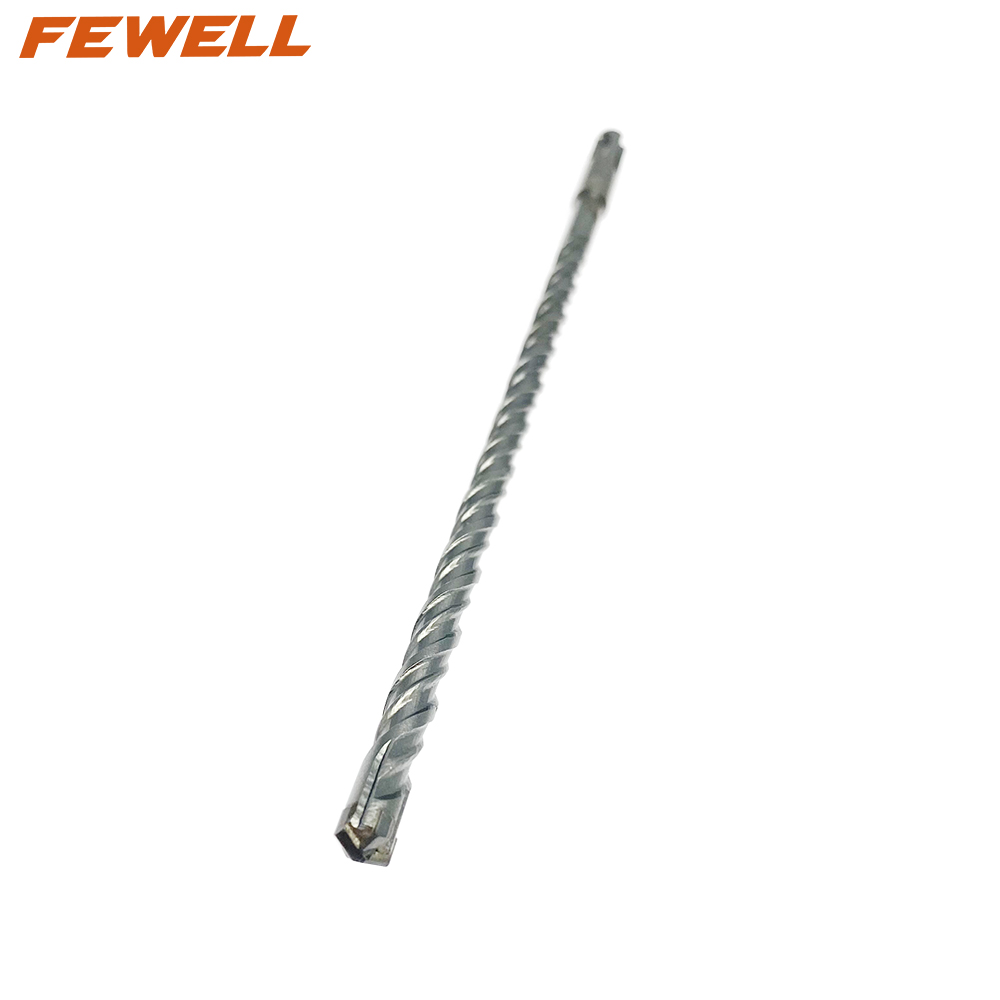 Broca de martillo eléctrico de doble flauta larga de 8*410mm de punta única de carburo SDS Plus de alta calidad para mampostería de granito de pared de hormigón