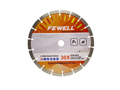 Producto caliente Prensa en frío 9 pulgadas 230 * 10 * 22.23mm Hojas de sierra de diamante segmentadas para cortar el betón de concreto