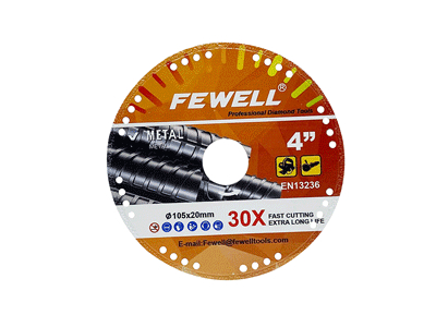 Vacío soldado continuo RIM 4InCH 105 * 1.4 * 20 mm Hoja de diamante para cortar Ladrillos de mármol de granito Metal Acero inoxidable