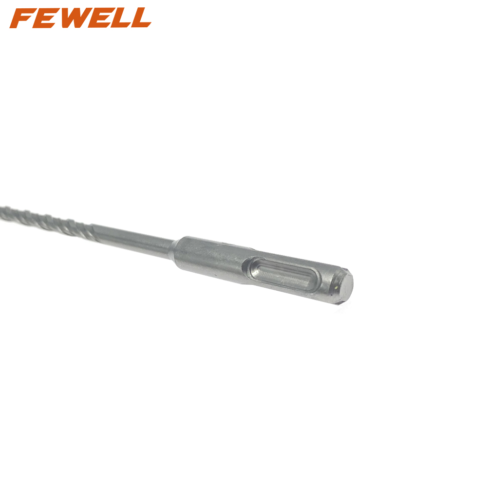 Broca de martillo eléctrico de doble flauta de 6*260mm de punta plana única de carburo SDS Plus para granito de mampostería de pared de hormigón