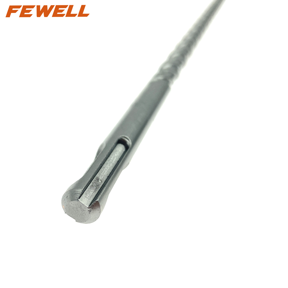 Broca de martillo eléctrico de doble flauta de 12*600mm de punta plana única de carburo SDS Plus profesional para granito de mampostería de pared de hormigón