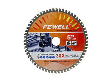 6 pulgadas 150 * 1.9 * 60T * 20 mm exportando la hoja de sierra circular TCT para cortar metal