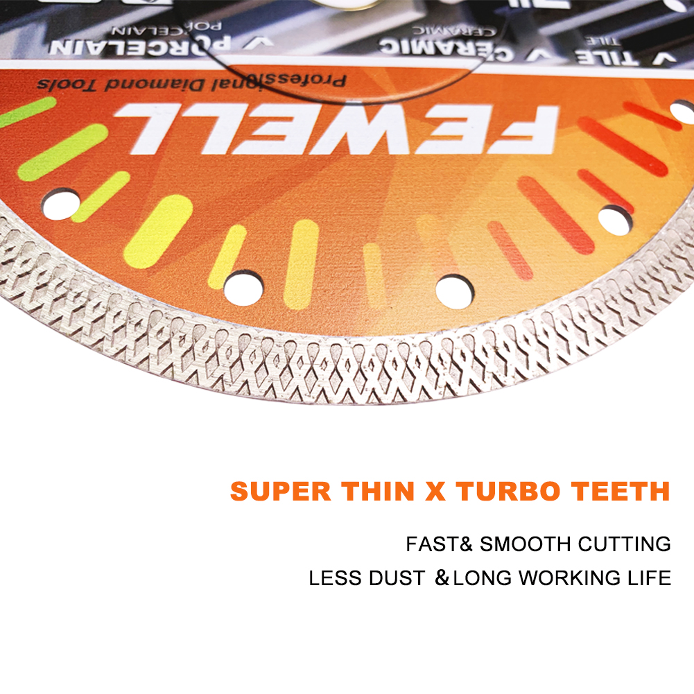 230*10*25,4mm hoja de sierra de diamante turbo ultrafina especial de prensa caliente para cortar baldosas de cerámica dura