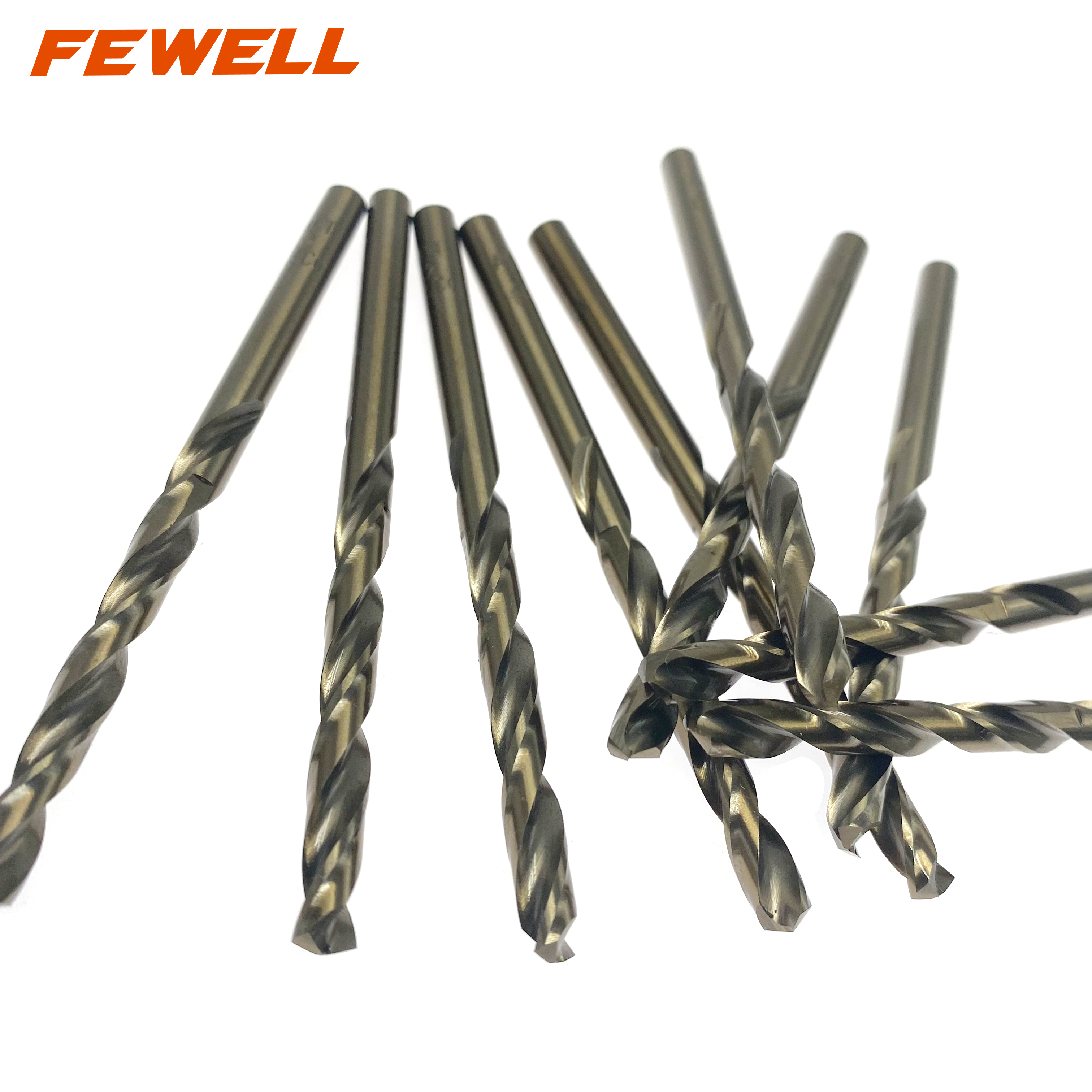 Brocas helicoidales M35 mango cilíndrico HSS 5,2 mm para taladrar metal, acero inoxidable y acero inoxidable