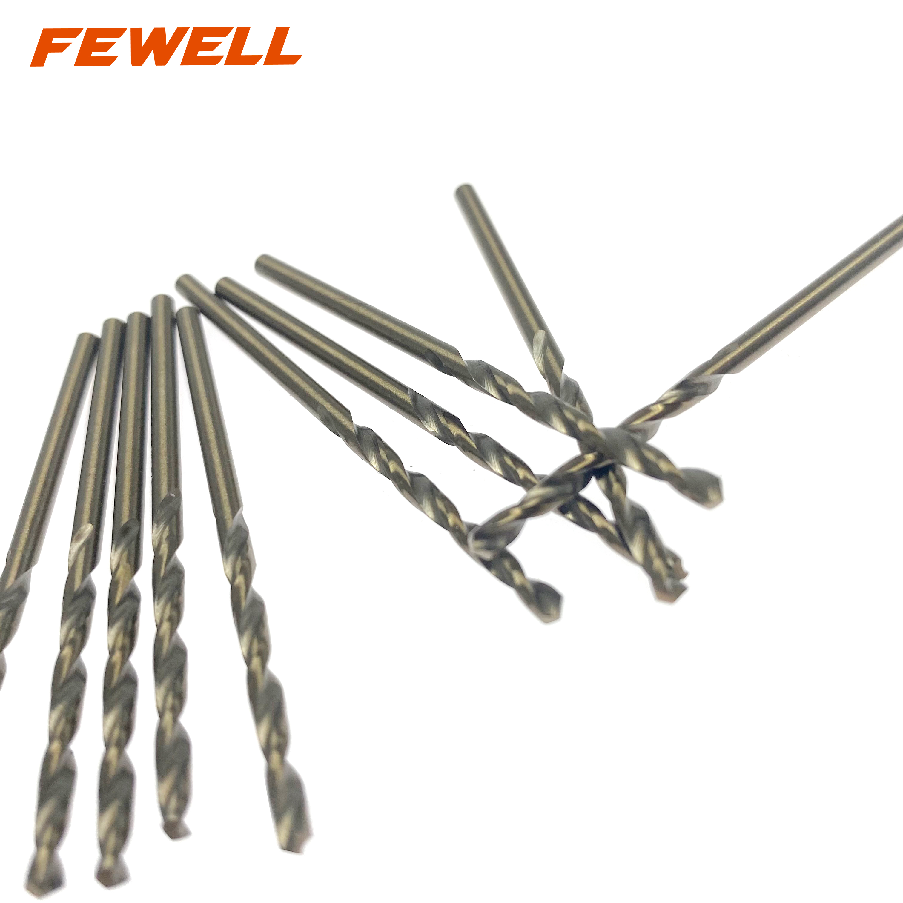 Brocas helicoidales de acero de alta velocidad M2 6542 HSS de 2,5 mm para taladrar metal hierro aluminio